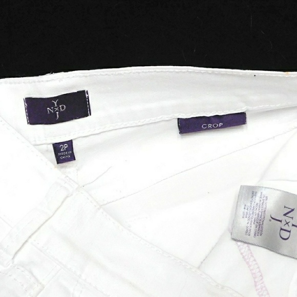 NYDJ WOMENS WHITE STRETCH 2P DENIM CROP JEANS - Picture 6 of 6